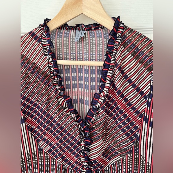 Blink London Anthropologie Lucia Tunic Long Blouse Sz Small Retro-inspired Boho - Picture 7 of 16